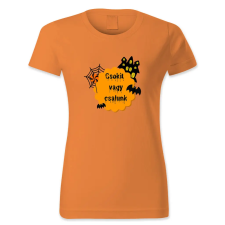 polofun.hu Csokit vagy csalunk, Kastélyos és denevéres, Halloween női póló