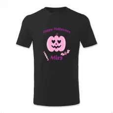 polofun.hu Happy Halloween, Mira, rózsaszín tökkel, Halloween