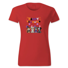 polofun.hu Happy Halloween, négy kutyus, Halloween női póló