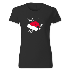 polofun.hu Ho ho ho,Mikulás sapkája női póló