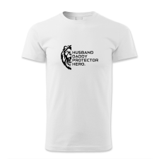 polofun.hu Husband, Daddy, Protector, Hero Oroszlán férfi póló