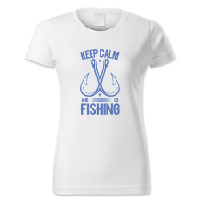 polofun.hu Keep calm and go fishing női póló