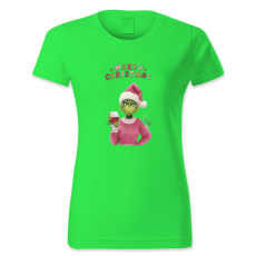 polofun.hu Merry Cristmas, Grinch lány borozik, Karácsony