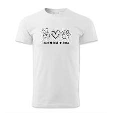 polofun.hu Peace, Love, Dogs férfi póló