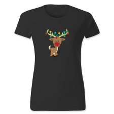polofun.hu Rudolf rénszarvas égőkkel női póló