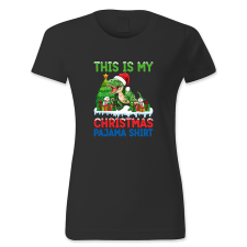 polofun.hu This is my Christmas pajama shirt, dínós alvós póló, Karácsony női póló