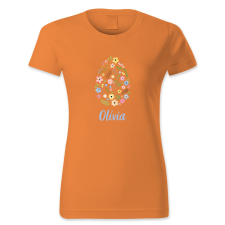 polofun.hu Tojás alak, virágos, Olívia, Húsvét női póló