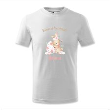 polofun.hu Várom a locsolókat, nyuszi, Hanna, Húsvét gyerek póló
