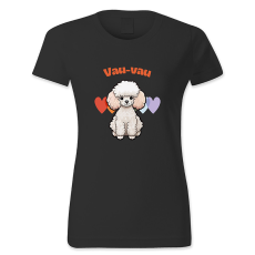 polofun.hu Vau-vau, fehér kutyus szívecskékkel