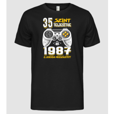 Pólómánia 35. szint teljesítve 1987 a Legenda megszületett Gamer - Férfi Alap póló