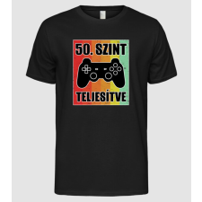 Pólómánia 50 szint teljesítve retro gamer - Férfi Alap póló férfi póló