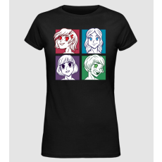 Pólómánia Anime Lány Fejek Pop Art - Női Alap póló