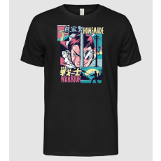 Pólómánia Anime Vaporwave Home Made Warrior - Férfi Alap póló