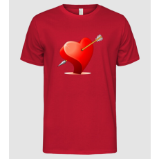Pólómánia átdöfött szív1 - Férfi Alap póló