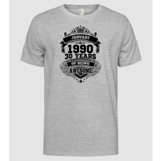 Pólómánia Awesome being of 30 years 1990 JANUÁR - Férfi Alap póló