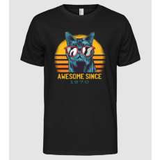 Pólómánia Awesome since 1970 Cat Cicás póló - Férfi Alap póló
