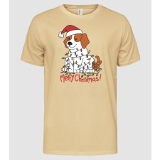 Pólómánia Beagle Boldog Karácsonyt! - Férfi Alap póló férfi póló