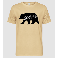 Pólómánia Bear left explore - Férfi Alap póló férfi póló