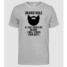 Pólómánia Beard Rules - Férfi Alap póló férfi póló