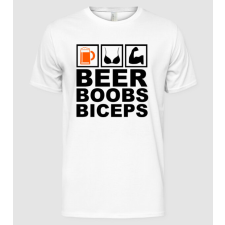 Pólómánia Beer Boobs Biceps - Férfi Alap póló férfi póló
