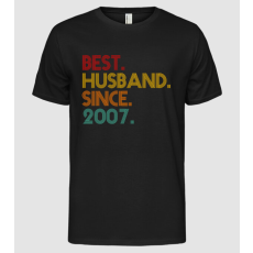 Pólómánia best husband since 2007 retro - Férfi Alap póló