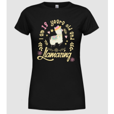 Pólómánia Birtday Llamazin 13 years old - Női Kereknyakú Póló női póló