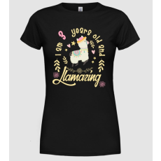 Pólómánia Birtday Llamazin 3 years old - Női Kereknyakú Póló