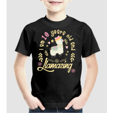 Pólómánia Birtday Llamazing 10 years old - Uniszex gyerek Póló gyerek póló