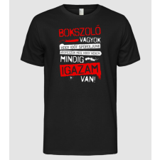 Pólómánia Bokszoló vagyok mindig igazam van - Férfi Alap póló férfi póló