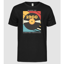 Pólómánia Born in 1960 Limited Edition Vynil Bakelit Retro - Férfi Alap póló férfi póló