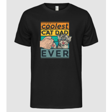 Pólómánia Coolest Cat Dad Ever - Legmenőbb Cicás Apa - Férfi Alap póló férfi póló