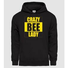 Pólómánia Crazy bee lady - Férfi Kapucnis Pulcsi