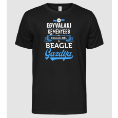 Pólómánia Csak egyvalaki keményebb Beagle - Férfi Alap póló