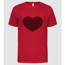 Pólómánia Csíkos szív - Férfi Alap póló férfi póló