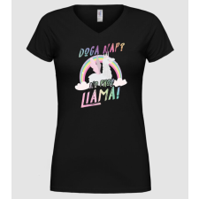 Pólómánia Doga nap lányos - Női V-nyakú Póló női póló