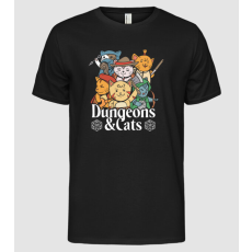 Pólómánia Dungeons and Cats - Cicás Szerepjáték - Férfi Alap póló