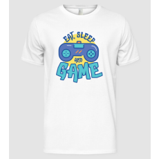 Pólómánia Eat Sleep and Game - Férfi Alap póló