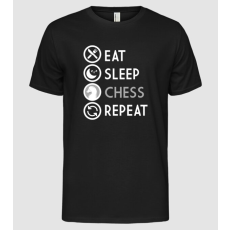 Pólómánia eat sleep chess - Férfi Alap póló