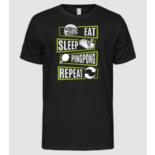 Pólómánia Eat sleep PING PONG repeat - Férfi Alap póló férfi póló