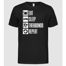 Pólómánia Eat sleep taekwondo - Férfi Alap póló férfi póló