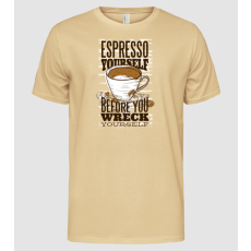 Pólómánia Espresso Yourself Kávés - Férfi Alap póló