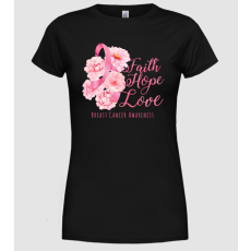 Pólómánia Faith hope love - Női Kerek nyakú Póló