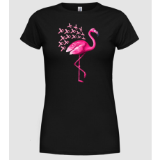 Pólómánia Flamingo pink - Női Kerek nyakú Póló