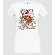 Pólómánia Floral corgie - Női Kerek nyakú Póló női póló