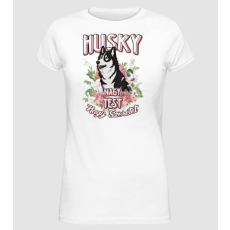 Pólómánia FLORAL DOGGO  husky - Női Alap póló