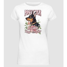 Pólómánia FLORAL DOGGO pinscher  - Női Alap póló
