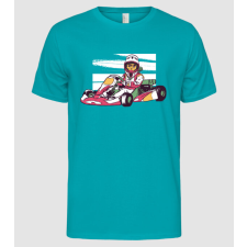 Pólómánia Gokartos Cica - Férfi Alap póló férfi póló