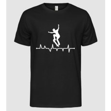 Pólómánia Gördeszkás Heartbeat - Férfi Alap póló