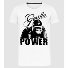 Pólómánia Gorilla Power - Férfi Prémium Slim-Fit V nyakú Póló férfi póló