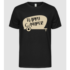Pólómánia Happy camper text  - Férfi Alap póló